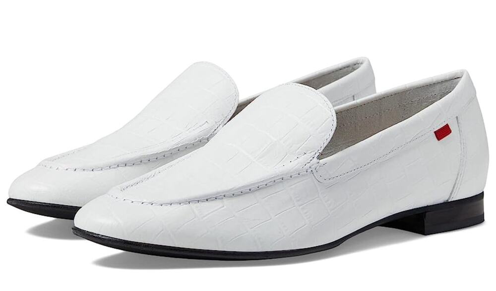 Marc Joseph New York Womens Madison Ave Loafers Size 5 M White Croco Leather NIB